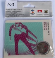 Vancouver 2010 Olympic Winter Game Coin Sport Card