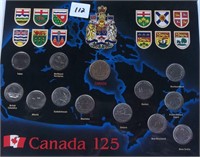 Canada 125 Province Coin Set