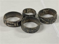 4 Jewelers Unmarked Sterling Rings