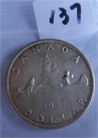 Canadian Silver 1957 One Dollar Coin