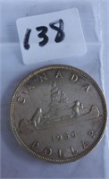 Canadian Silver 1950 One Dollar Coin