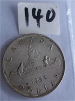 Canadian Silver !952 One Dollar Coin