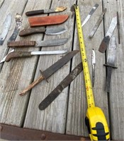 Large Lot of Knives & Knife Blades