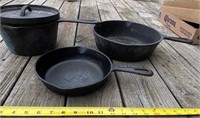 3pcs Cast Iron Cook ware