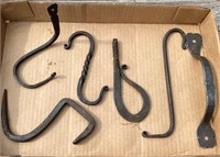 Blacksmith Forged Hooks & Handle