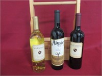 (3) Bottles of New Clairvaux Wine w/ Carrier