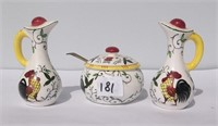 Old Condiment Set (Roosters)