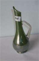 Heavy Green Glass Vase
