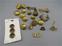 Collection of Waterbury Buttons plus Calvary
