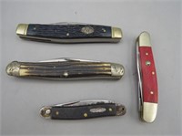 (4) Vintage Pocket Knives: White Tail Cutlery,