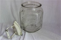 Vintage Planters Peanut Jar and Sad Iron