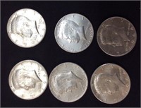 1964 90% Silver Kennedy Half Dollars