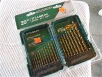 Master Force 20 Pc Titanium Drill Bit Set