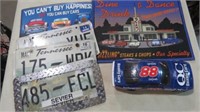 COLLECTION OF CAR SIGNS & LICENSE PLATES