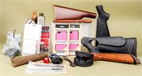 Assorted Firearms Stocks, Cleaning Tools, and More