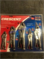 Crescent 5 Piece Locking Pliers Set (Vice Grip Sty