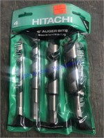 Hitachi 4 Piece 6" Auger Bits