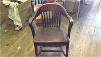 Vintage wooden lawyers chair