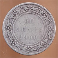 1900 and 1919 - 50 cent Newfoundland Coins