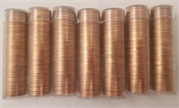 (7) Rolls of Lincoln Wheat Pennies**