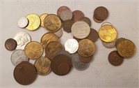 Assorted Bag of Foreign Coins & Tokens