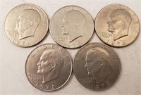 (5) Eisenhower Dollars, assorted years**