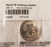 1981-D Susan B. Anthony Dollar, Uncirculated