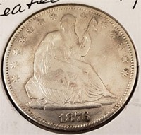 1876 Seated Liberty 1/2 Dollar