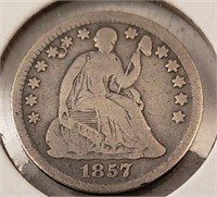 1857 Seated Liberty 1/2 Dime