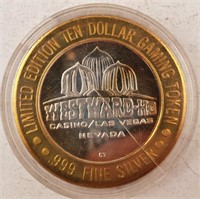 Limited Edition $10 Silver Gaming Token