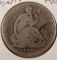 1876-S Seated Liberty 1/2 Dollar