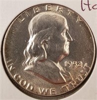 1952 Franklin 1/2 Dollar, higher grade