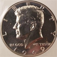 1969-S Proof Silver Kennedy 1/2 Dollar