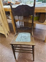 Antique Wood / Tin Chair