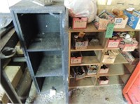 2 Wood Storage Shelves w/ Asst of Nuts & Bolts