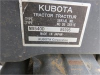 Kubota M 9540 Wheel Tractor