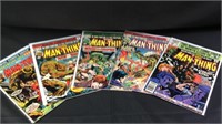 Five vintage man thing Marvel comic books