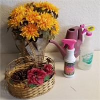 Silk Flower, Basket, Sprays, Decor