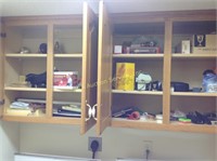 Contents of cabinets, office supplies, eye