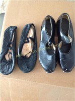 Tap shoes and ballerina shoes
