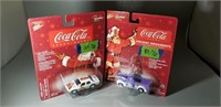 2 Car Coca-Cola Holiday Ornaments