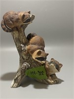 Racoon Animal Porcelain Sculpture
