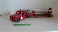 Structo 1950's Fire Truck - 1950's - 34" Long