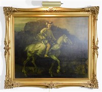 Rembrandt "The Polish Rider" Reproduction Lighted