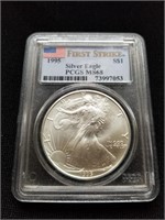 1995 PCGS MS 69 First Strike Silver Eagle 1 oz