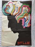 Vintage Bob Dylan Poster Milton Glaser 22 x 33"
