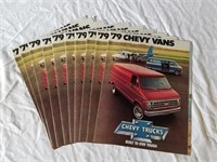 1979 Chevy Van Brochures 10ct