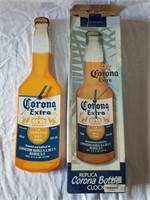 Wooden Corona Beer Clock 18" High