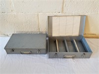 Vintage Metal Slide Boxes