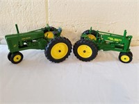 John Deere A & 60 Toy Tractors 8" Long 1 Lot